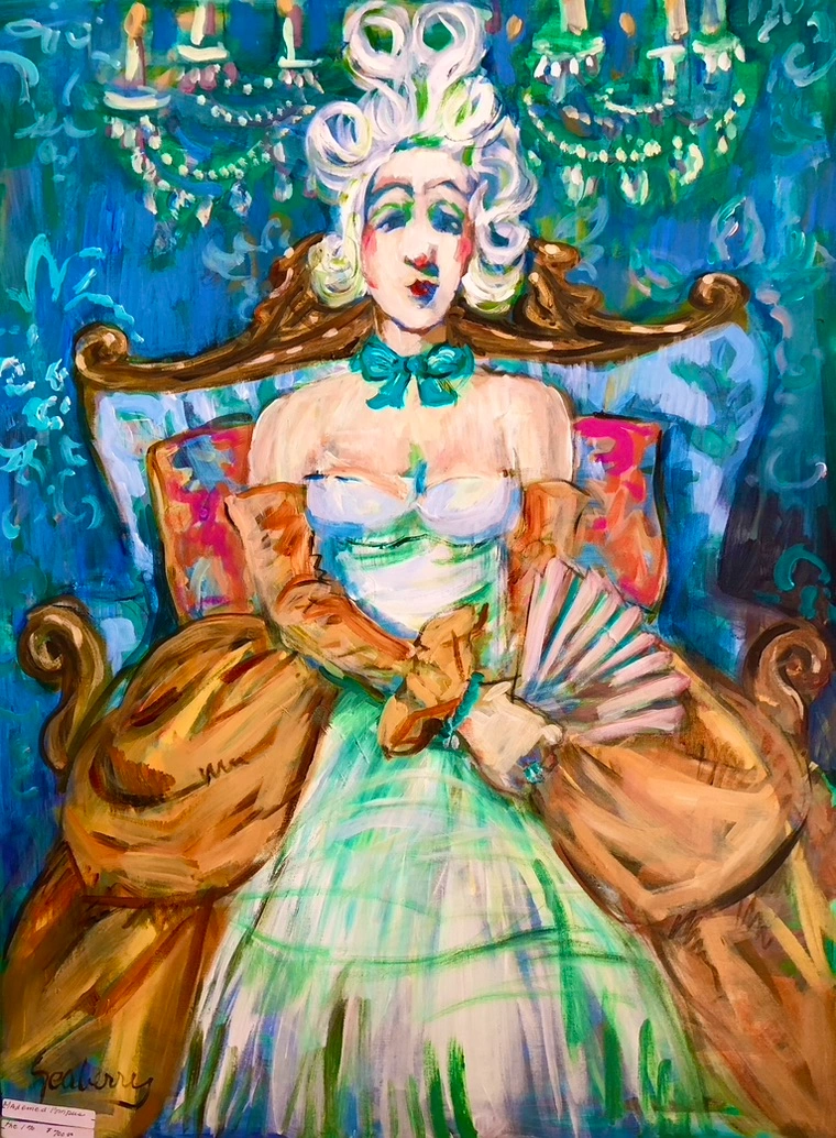 Madame De Pompus 40x30 Acrylic $3,500